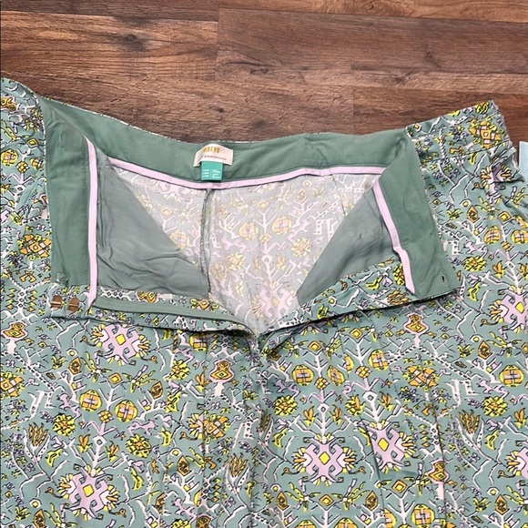 NEW ♥️ Anthropologie Maeve Green Floral Pants - Picture 7 of 15